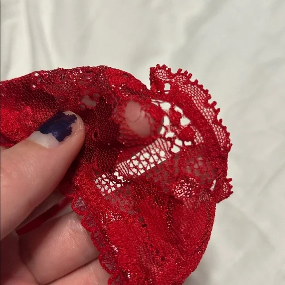 Victoria’s Secret Wicked Unlined Bow Embroidery Balconette Bra and Panty Set 36C - Picture 7 of 16